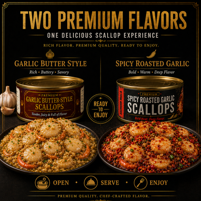 Premium Wild-Caught Scallops — Tender, Savory & Ready to Enjoy  -$AC