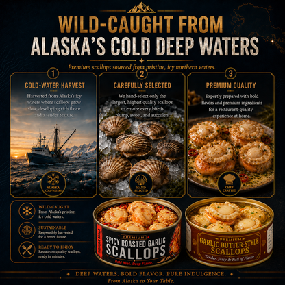 Premium Wild-Caught Scallops — Tender, Savory & Ready to Enjoy  -$AC