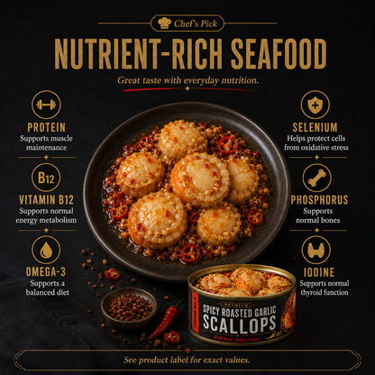 Premium Wild-Caught Scallops — Tender, Savory & Ready to Enjoy  -$AC