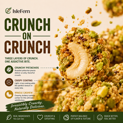Artisan Pistachio-Crusted Cashews with Real Manuka Honey  -$AC